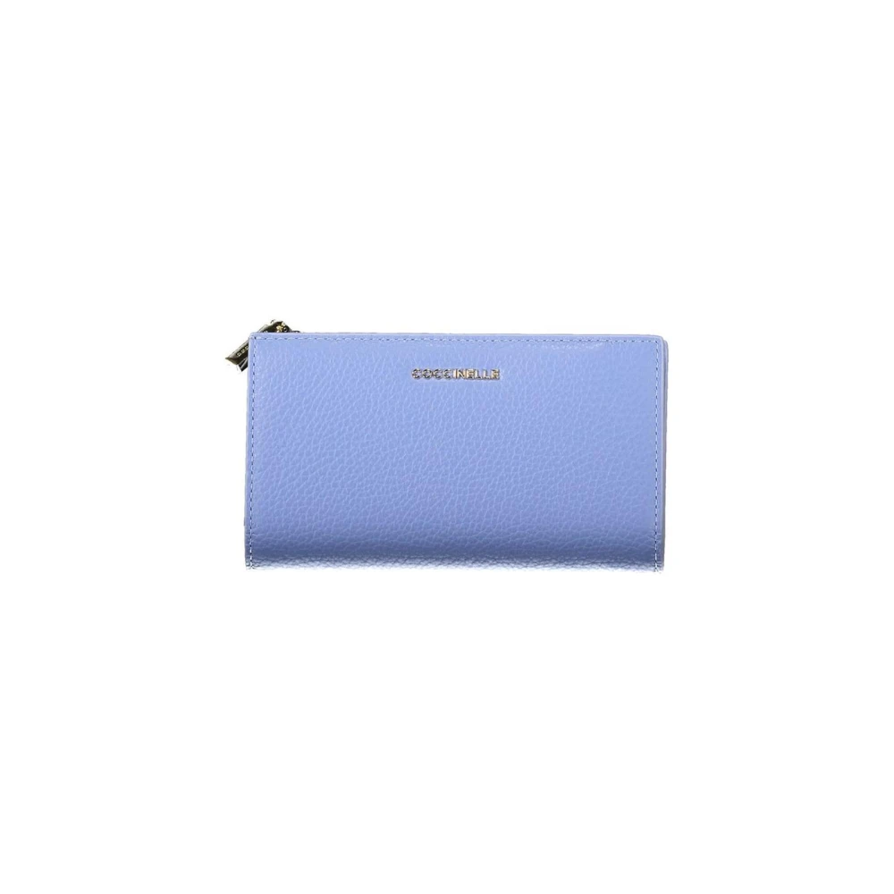 Coccinelle Women's Blue Chic Leather Wallet With Multiple Compartments