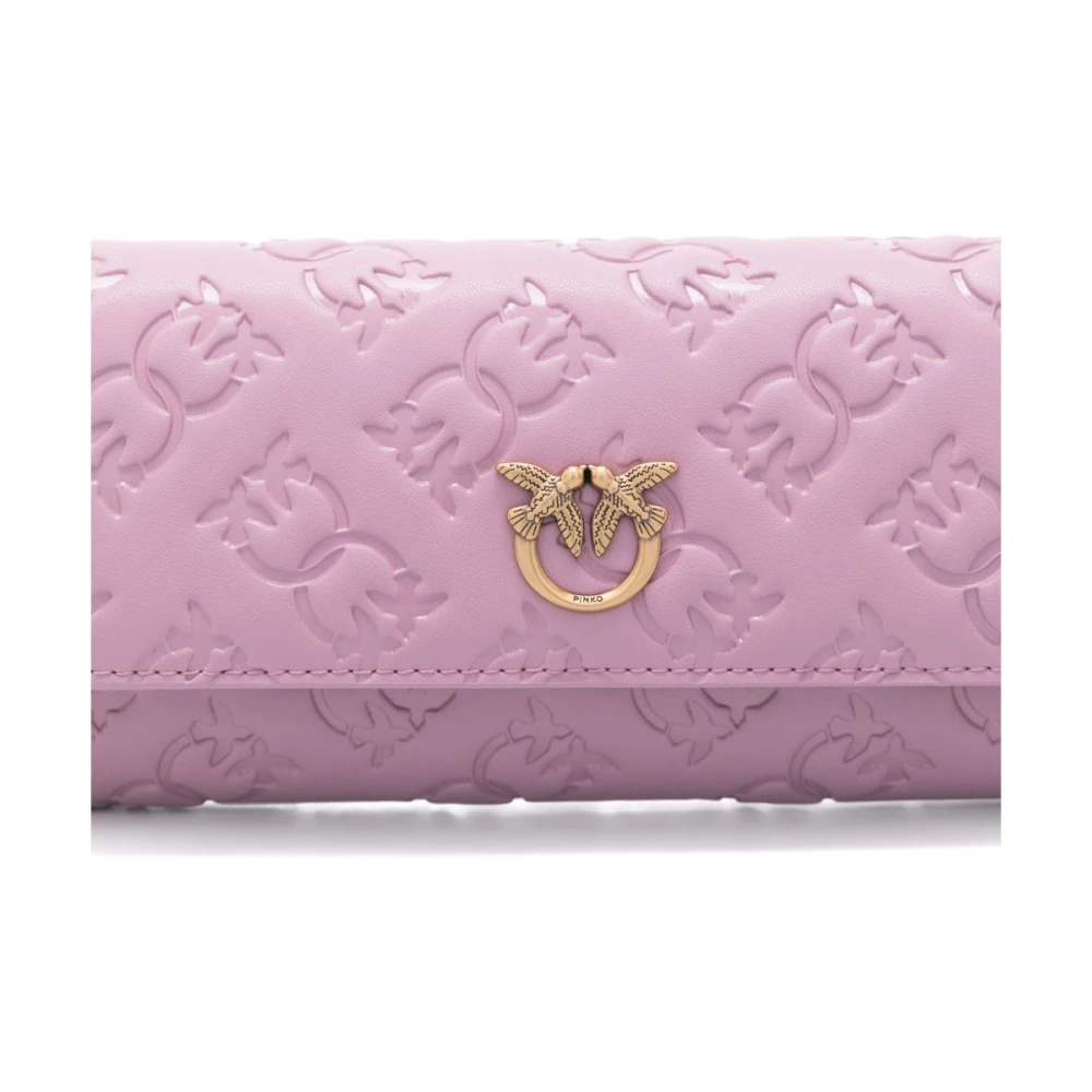 pinko Viola Schoudertas Leer Chic Design Pink Dames