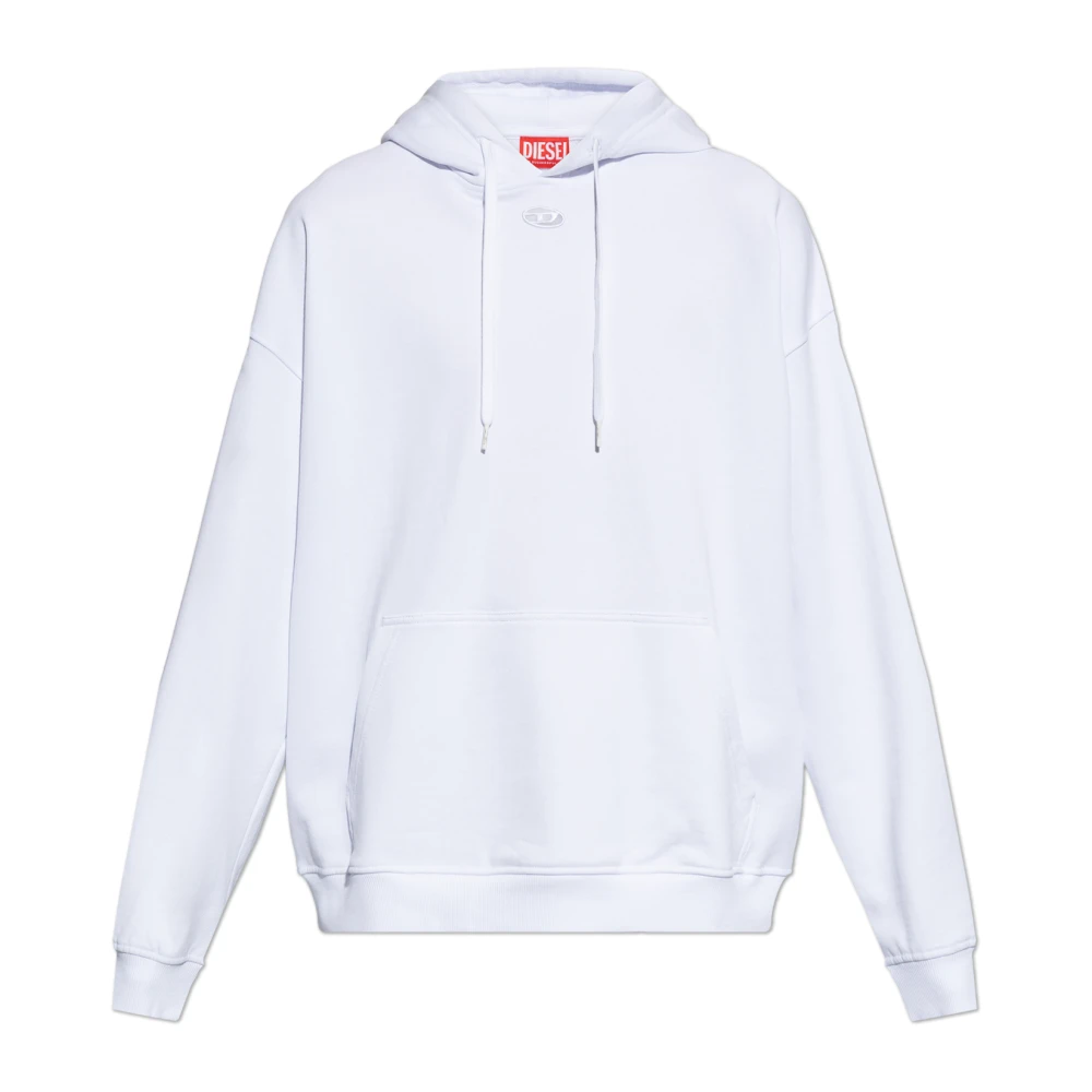 Diesel Herr Vit Sweatshirts & Hoodies S, Bomull, S-Boxt Hoodie
