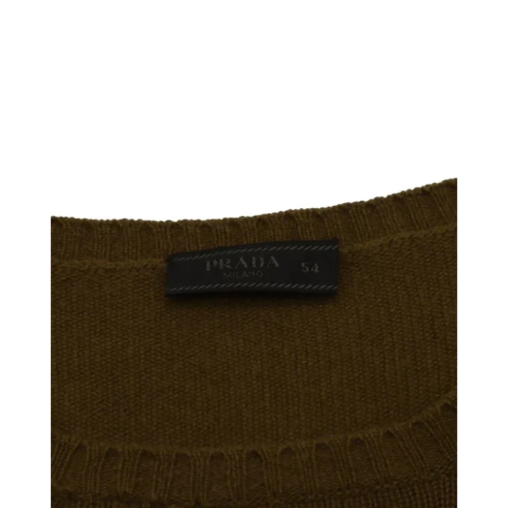 Prada Vintage Pre-owned Wool tops Green Heren