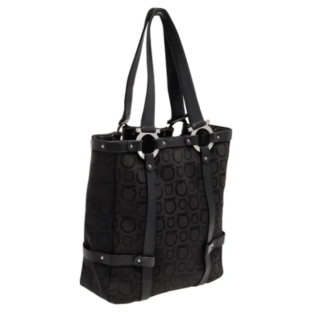 Salvatore Ferragamo Pre-owned Canvas totes Black Dames