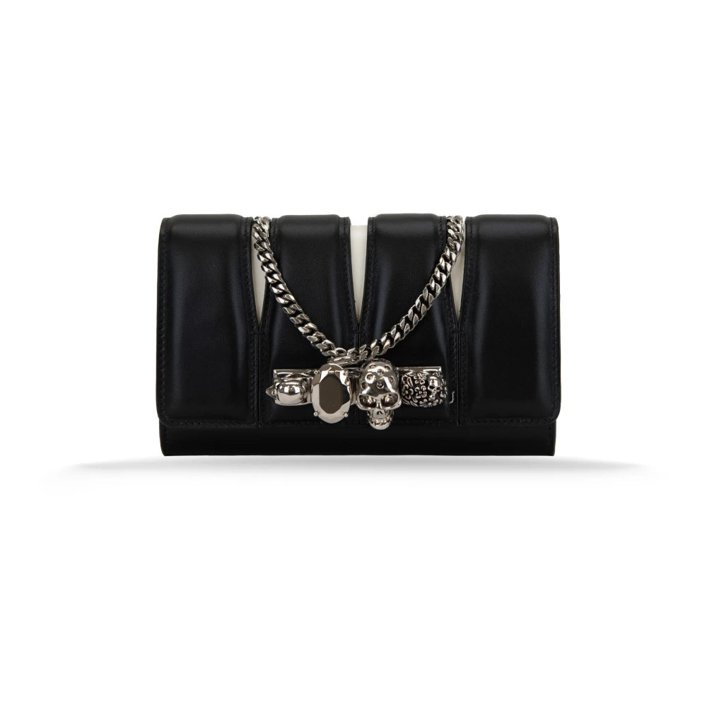 Alexander mcqueen Gewatteerde leren schoudertas met schedeldetail Black Dames