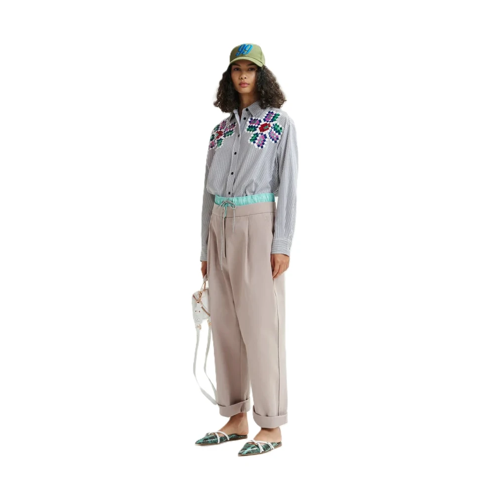 Essentiel Antwerp Paillettenblouse Losse Pasvorm Knoopsluiting Multicolor Dames