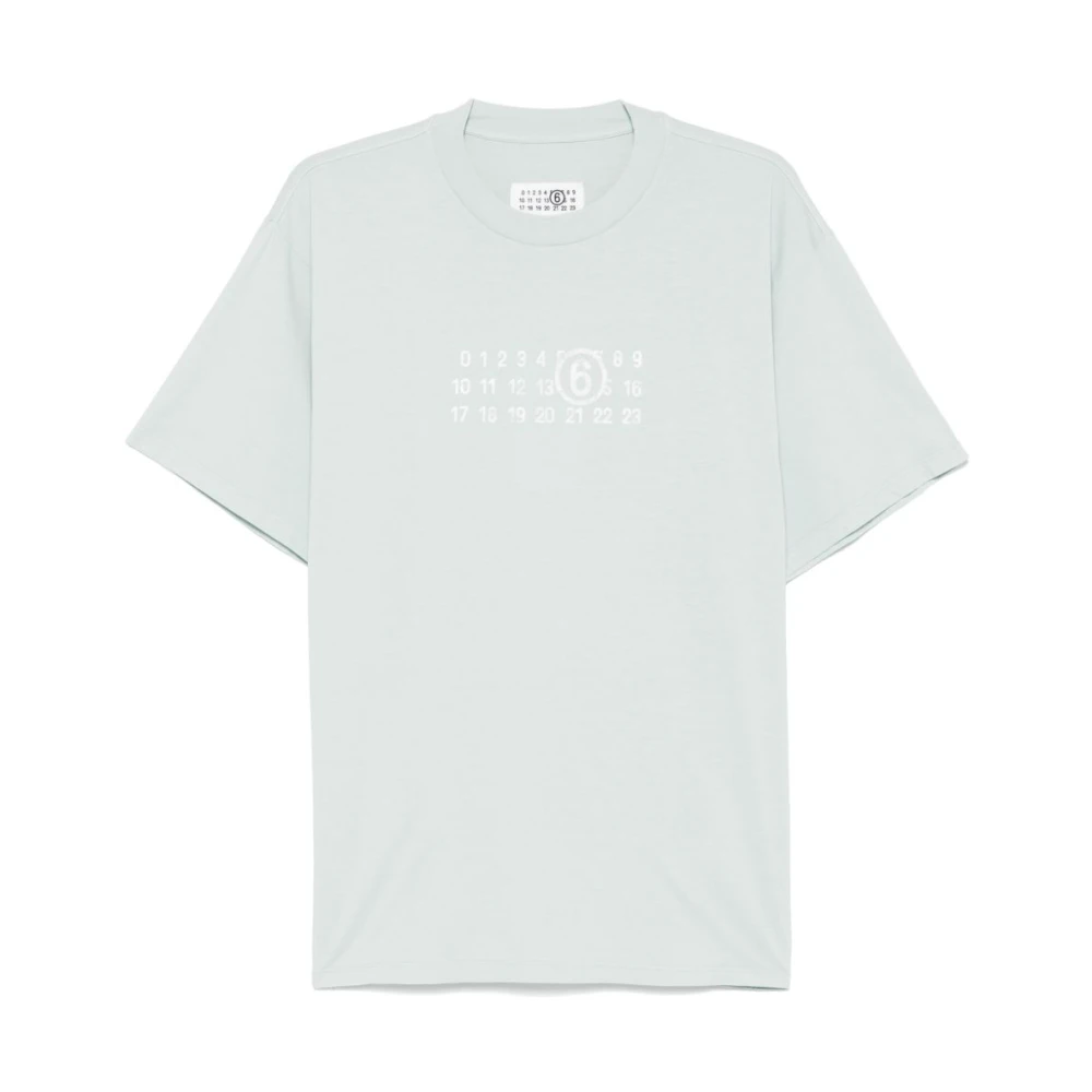 Mm6 Maison Margiela - Camiseta De Cuello Redondo - Tops - Mujer - Verde - M