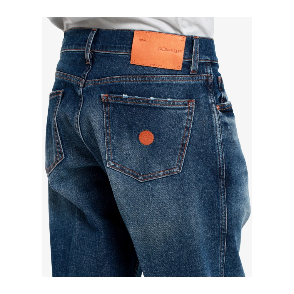 Don The Fuller Seoul Denim Jeans Losse Pasvorm Taps Toelopende Pijp Blue Heren