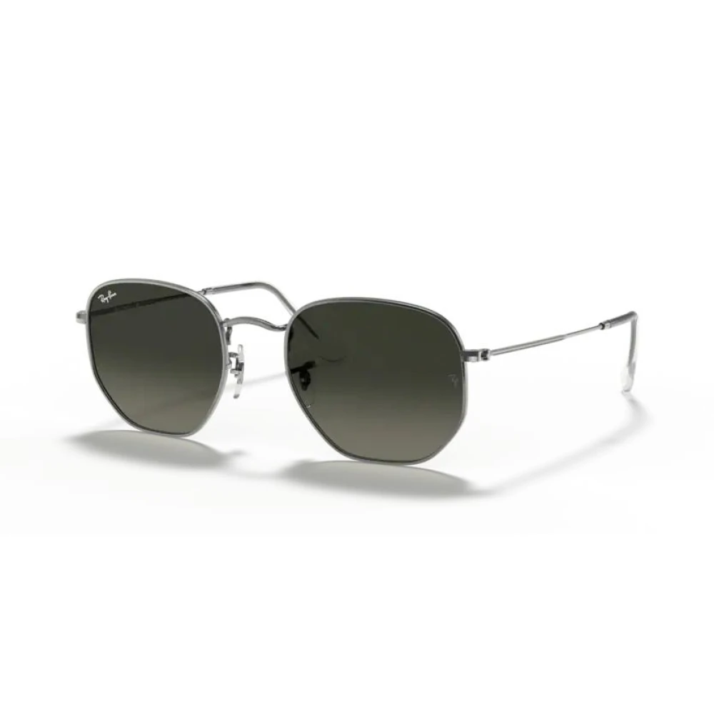 Ray-Ban Gunmetal Dark Grey Gradient Hexagonal Sunglasses - One Size - Image 8