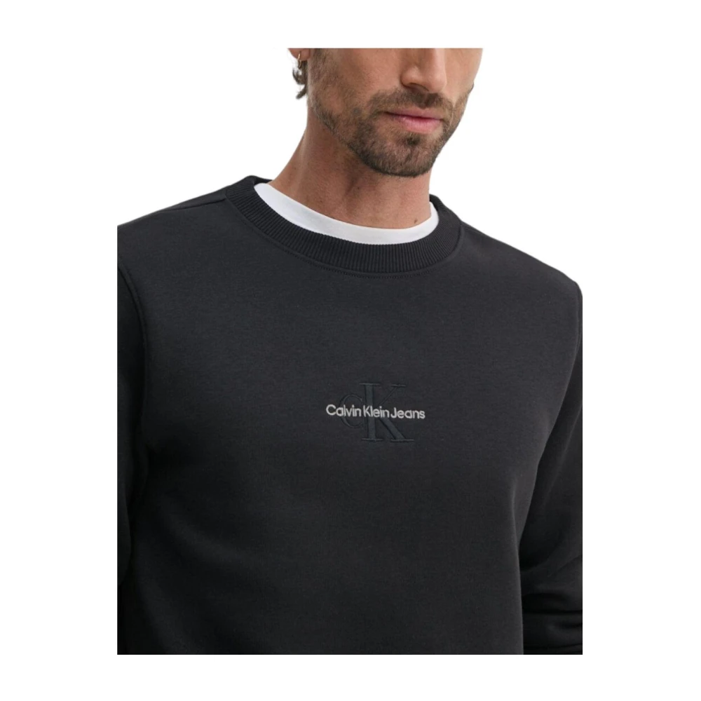 Calvin Klein Zwart Logo Sweatshirt Black Heren