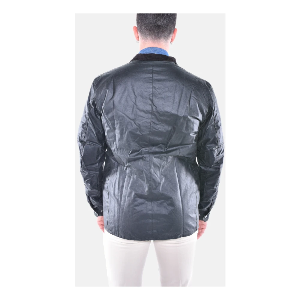 Barbour Waxjas met Bikerstijl Green Heren