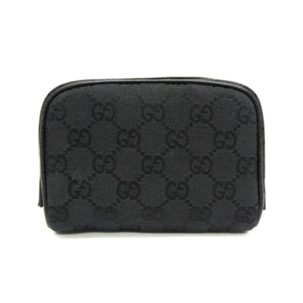 Gucci Vintage Pre-owned Canvas pouches Black Dames