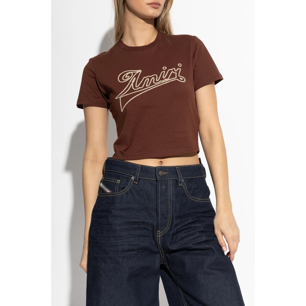 Amiri Gestreept T-shirt Red Dames