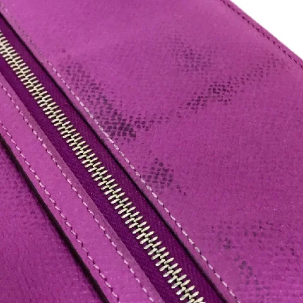 Hermès Vintage Pre-owned Leather wallets Purple Dames