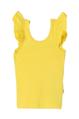 yellow-ribbed-tank-top-ruffle-sleeves