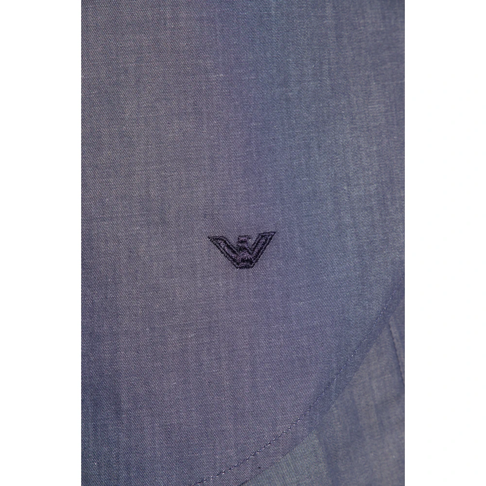 Emporio Armani Overhemd met opstaande kraag Blue Heren