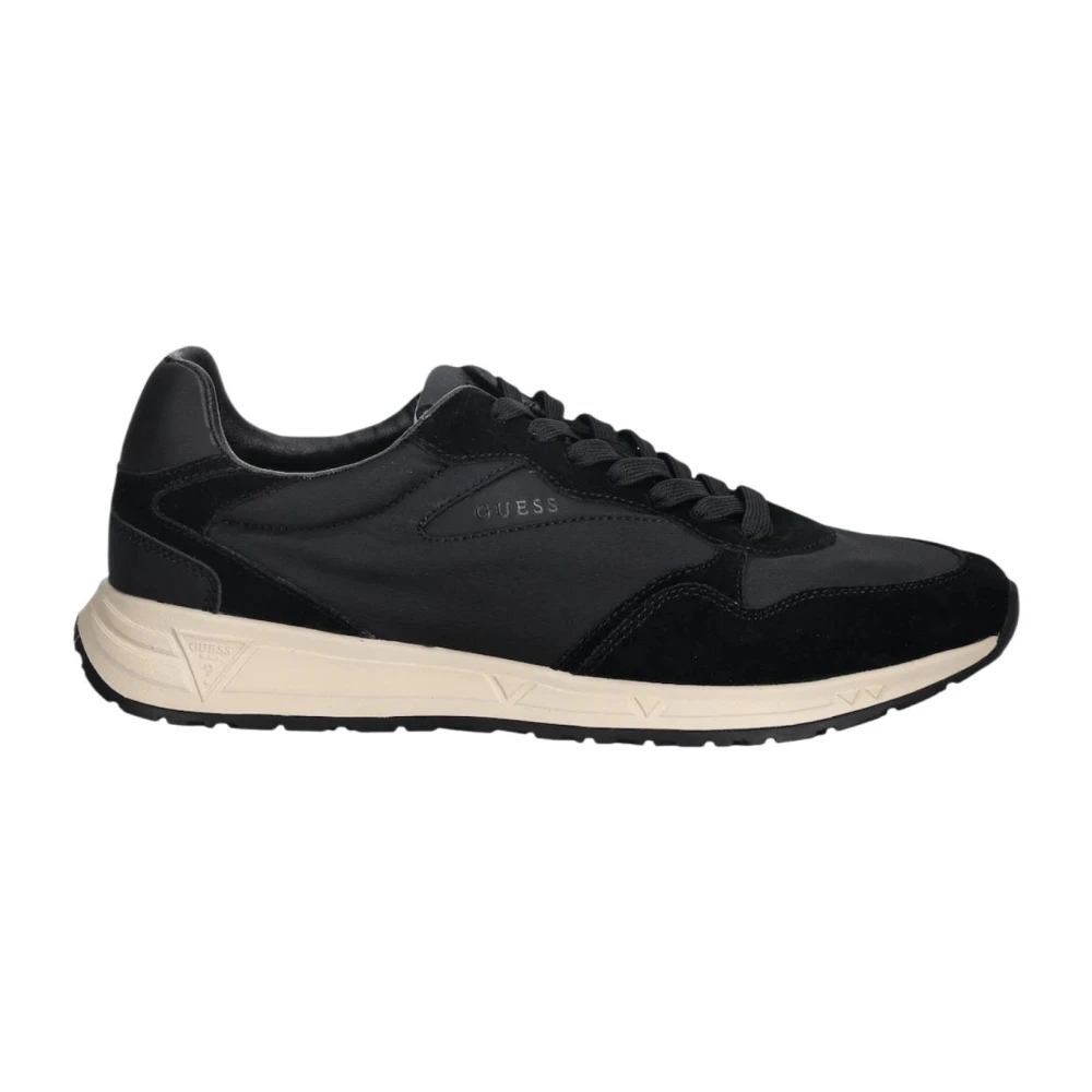Guess Men's Black Sneakers, 7 Uk, Aria Trainers