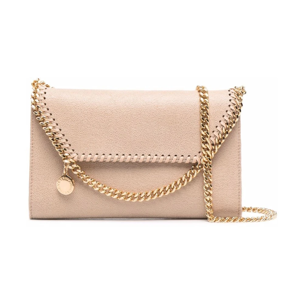 Stella Mccartney Veganistisch lederen ketting-link trim tas Beige Dames