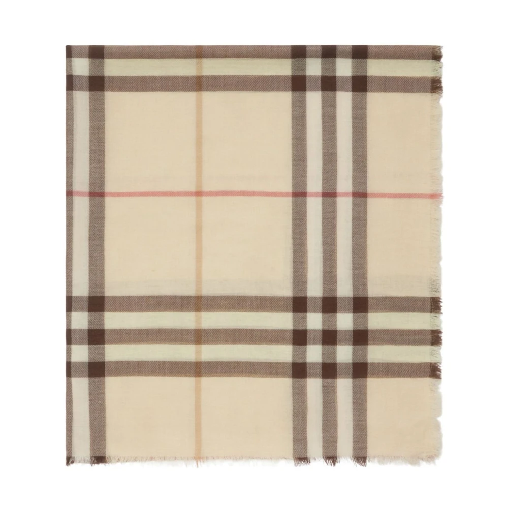 Burberry Roze Giant Check Wollen Sjaal Multicolor Dames