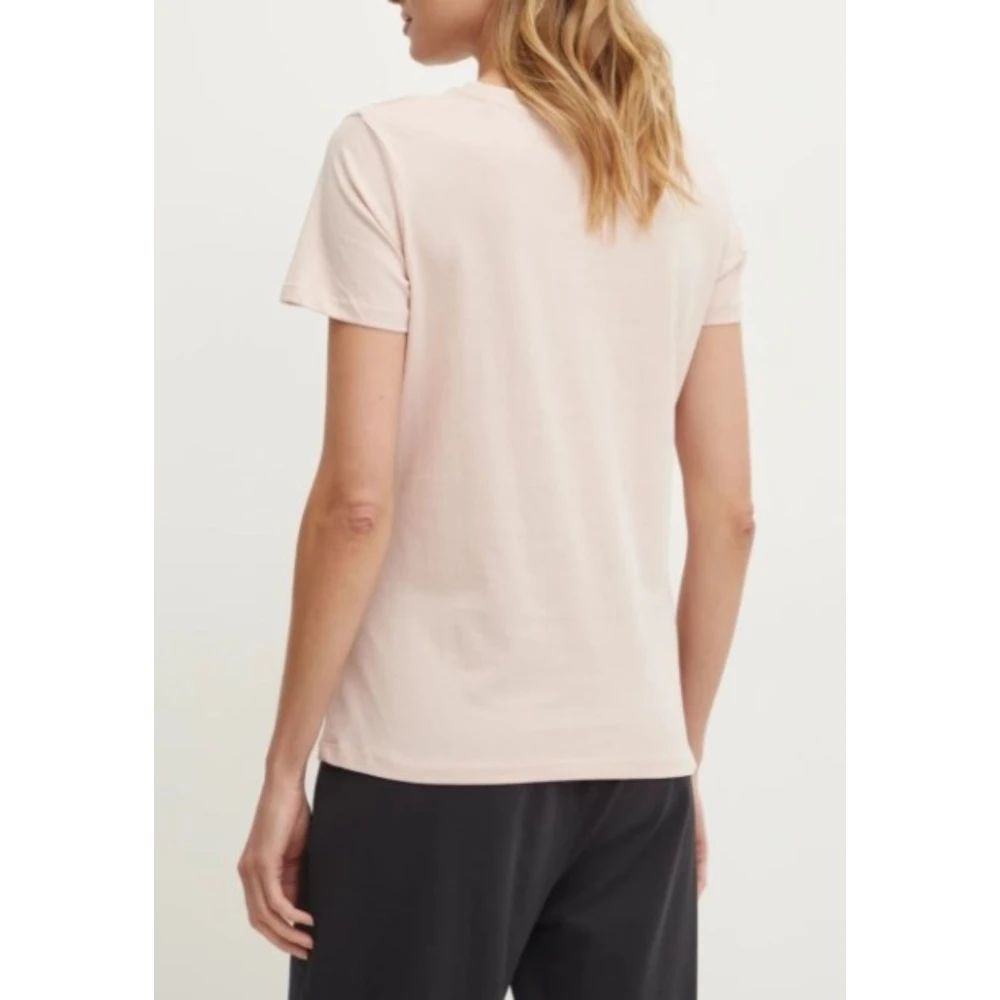 Guess Adele SS CN TEE Roze Katoenen T-shirt Pink Dames