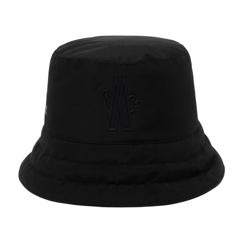 Moncler Zwarte Gore Tex Bucket Hat Black Dames