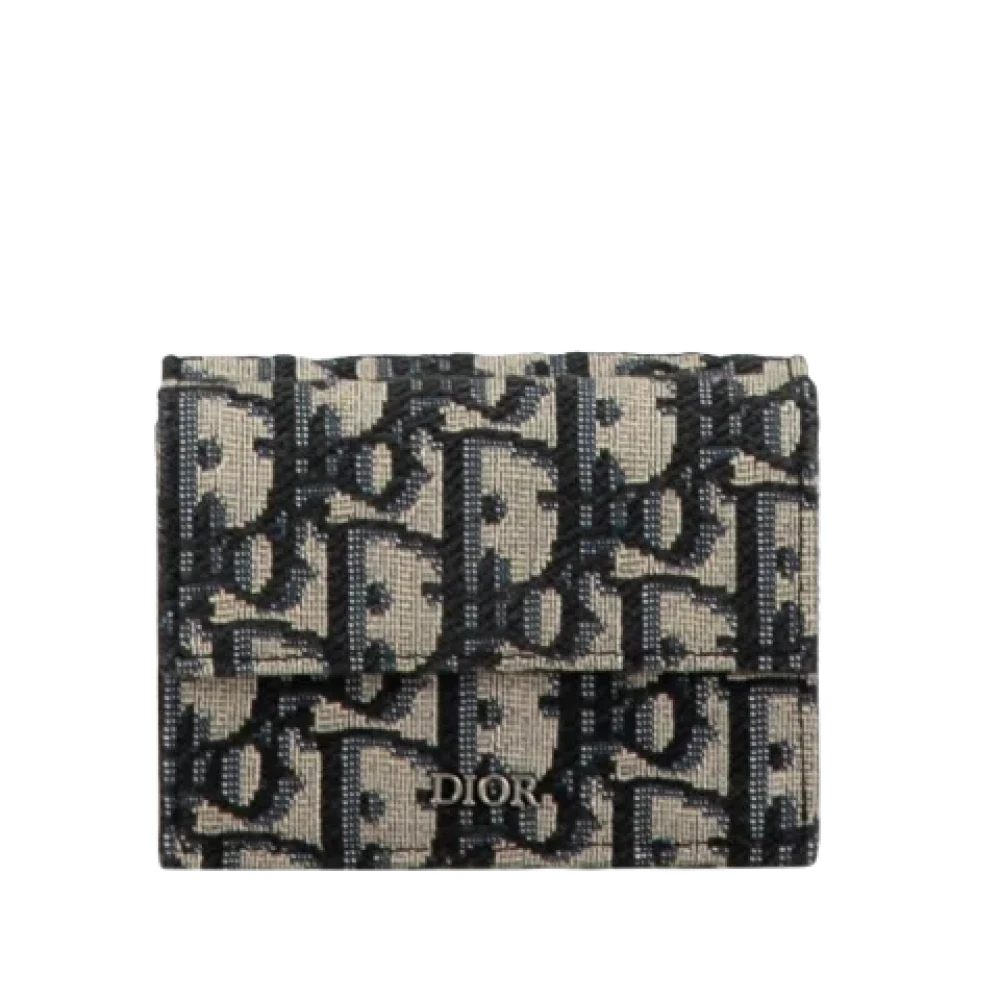 Dior Vintage Pre-owned Canvas wallets Blue Dames