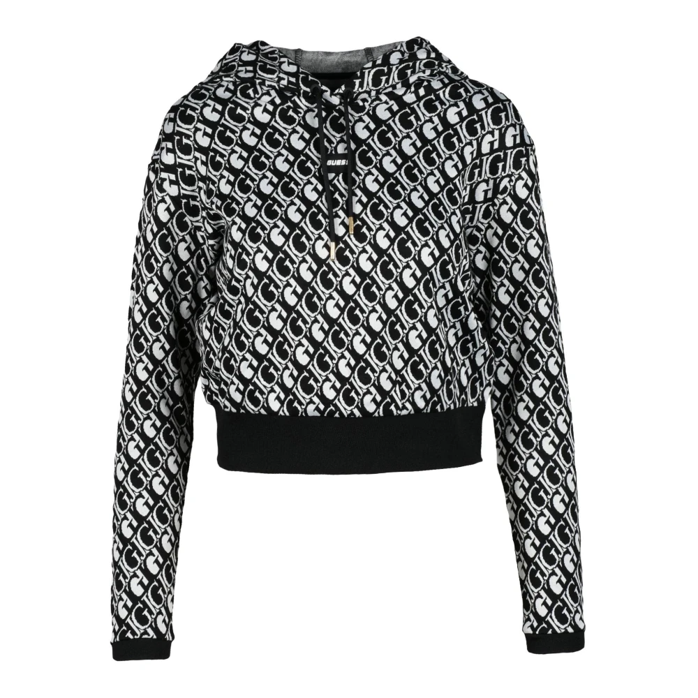 Guess Casual Sweatshirt met Polyestermix Black Dames