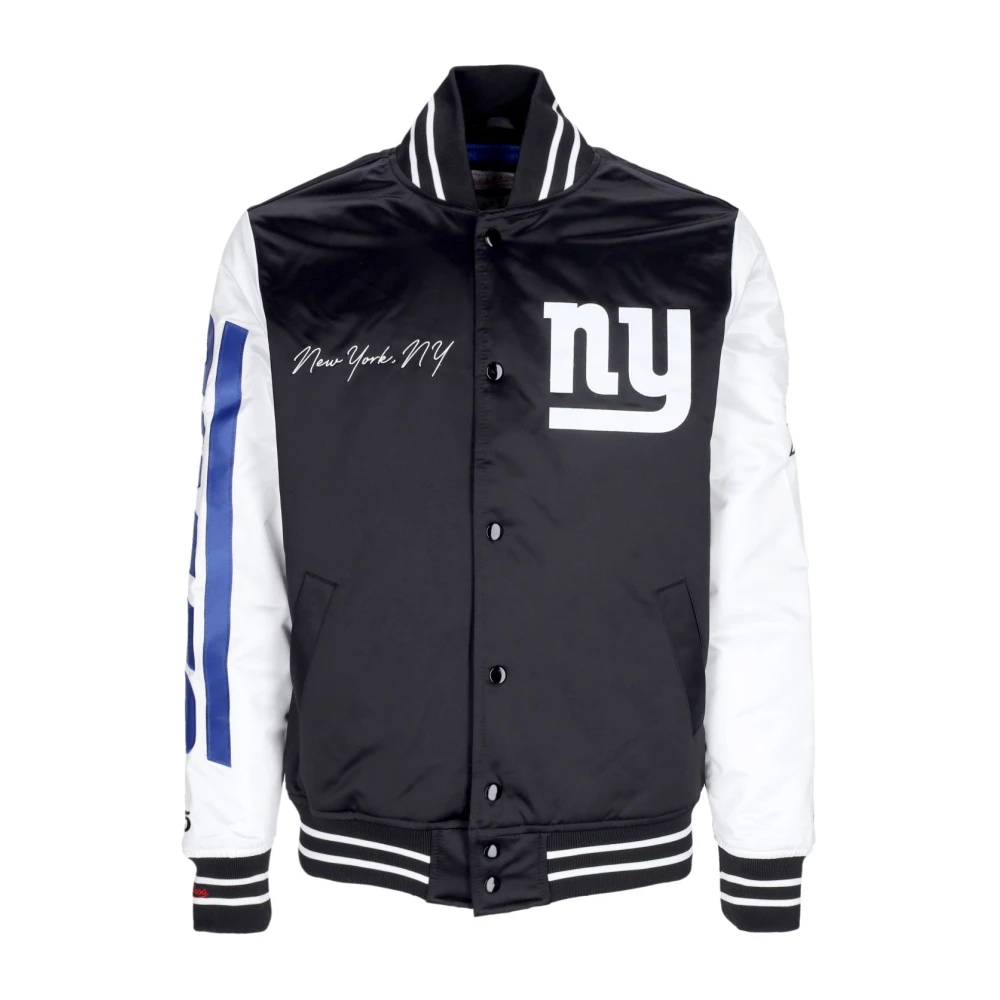 Mitchell & Ness NFL Team Origins Varsity Satin Jacket Black Heren