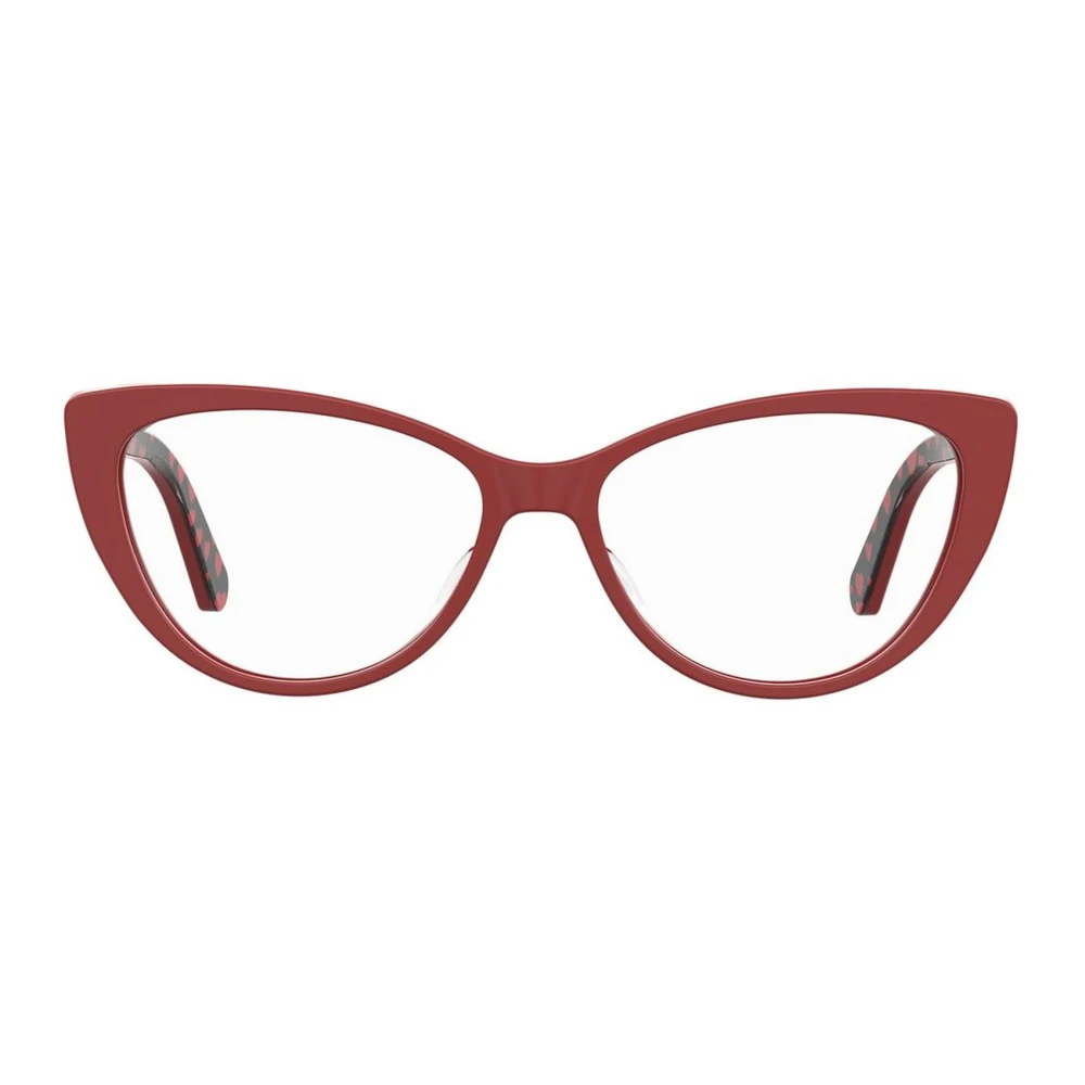 Love Moschino Rode Moderne Acetaatframebril Red Dames