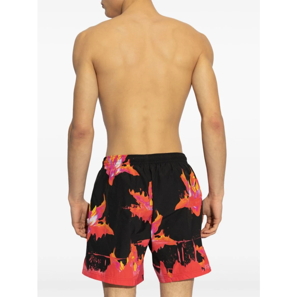 alexander mcqueen Zwart en Rood Zwemkleding Ss25 Multicolor Heren