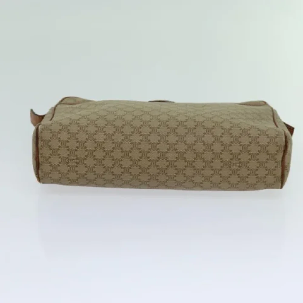 Celine Vintage Pre-owned Canvas clutches Beige Dames
