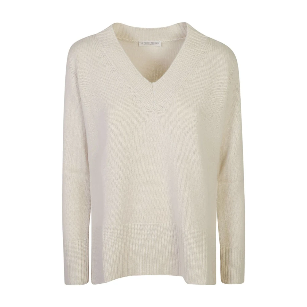 Le Tricot Perugia Beige Sweaters voor Stijlvolle Look Beige Dames