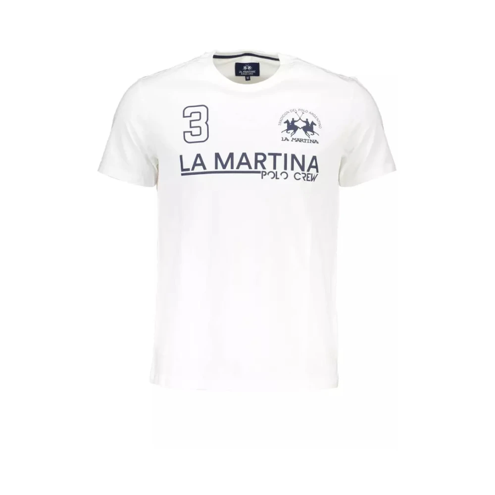 La Martina Men's White T-Shirts,, Cotton T-Shirt Large
