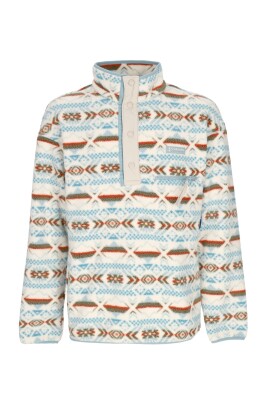 checkered-fleece-half-snap-jacket