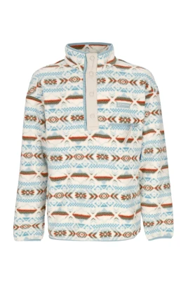 Rutig Fleece Half Snap Jacka