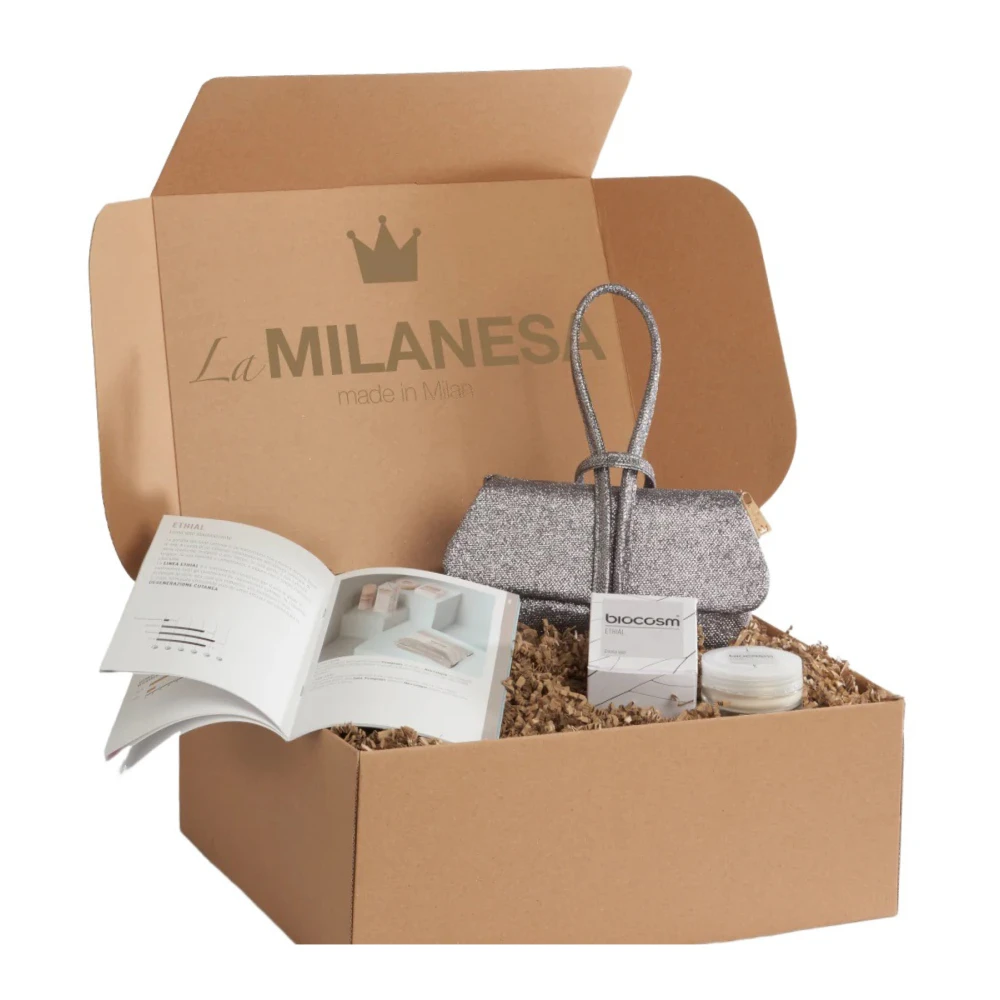 La Milanesa Astra Mixed Mesh Handtas Gray Dames