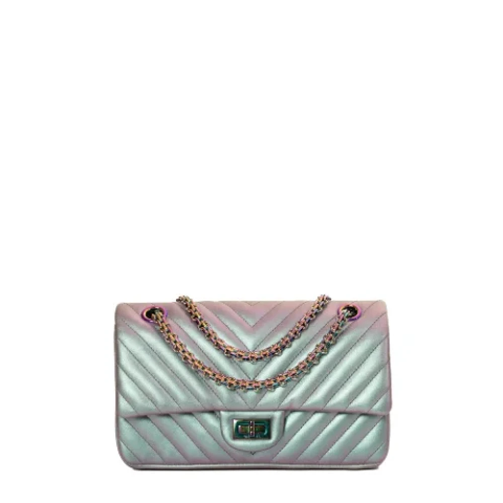 Chanel Vintage Pre-owned Leather chanel-bags Purple Dames