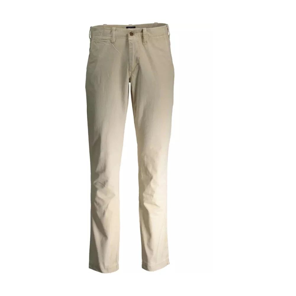 Gant Beige Bomulls Jeans Byxor Beige, Herr