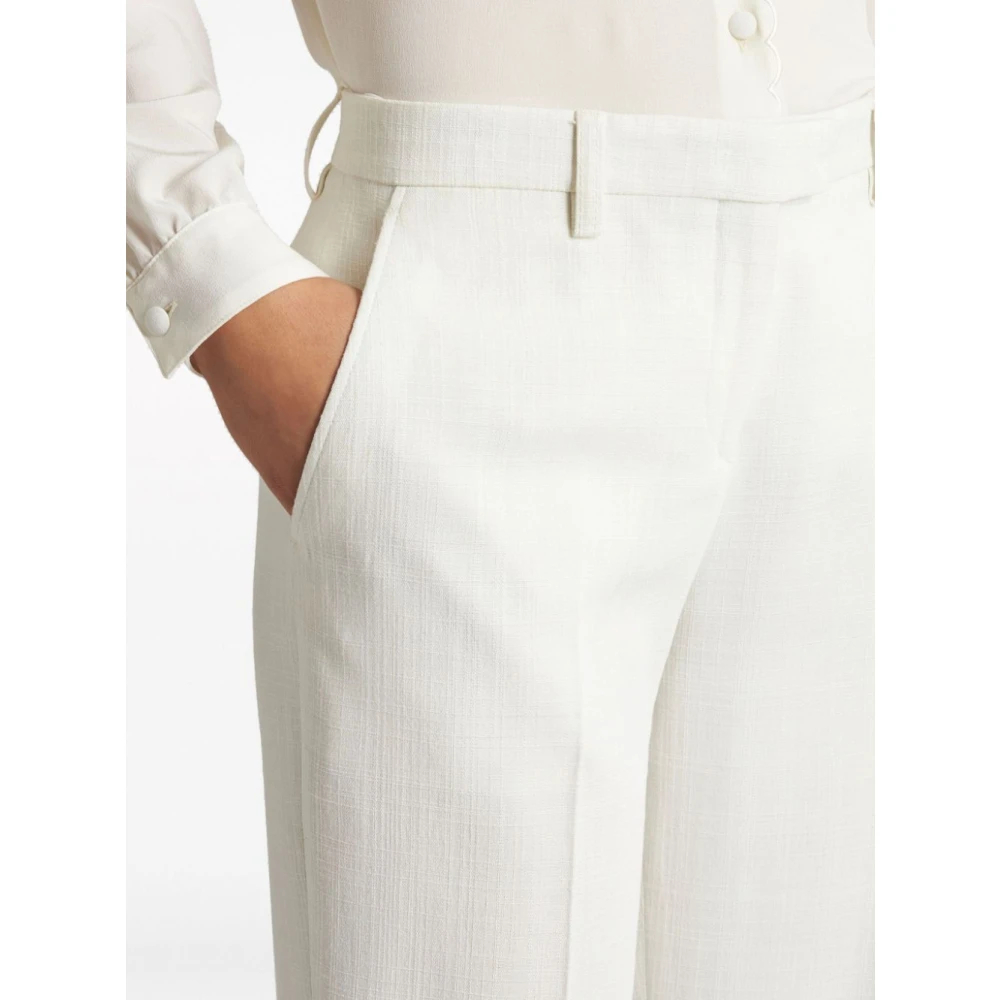 ETRO Natuurlijke rechte broek White Dames