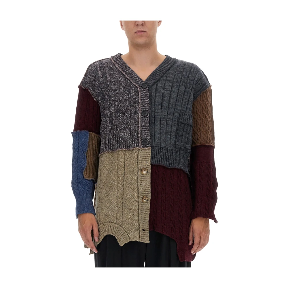 Dolce & Gabbana Patchwork Cardigan voor Mannen Multicolor Heren