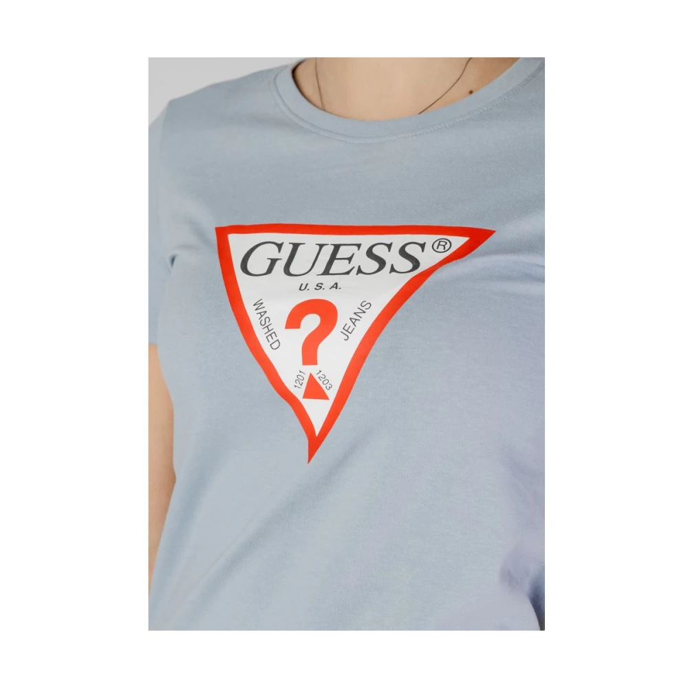 Guess Blauw Katoenen Dames T-shirt Blue Dames