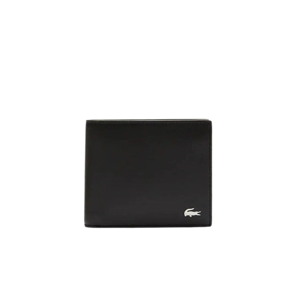 Lacoste Men's Black Slim Billfold Italian Leather Wallet - Wallets & Cardholders - One Size - Accessories