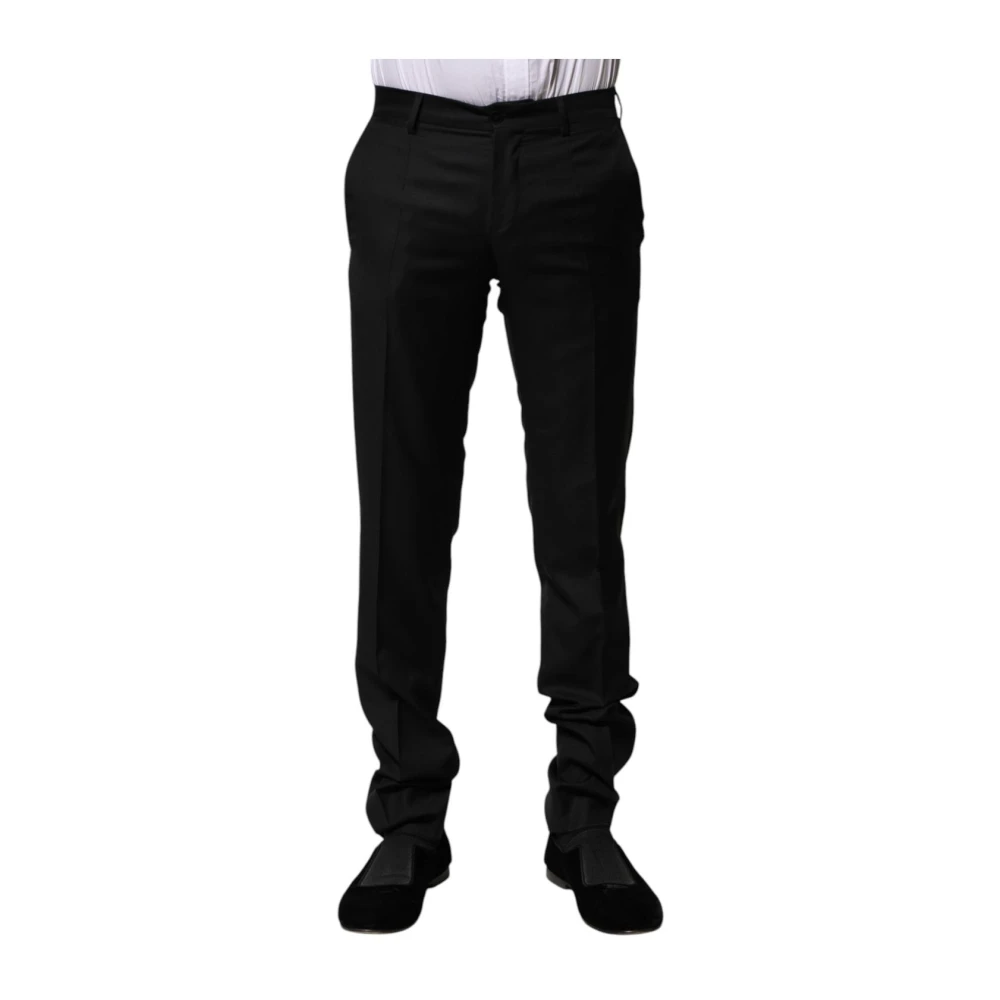 Dolce & Gabbana Black Luxury Slim Fit Dress Trousers - Male - Suit Trousers - S - Trousers