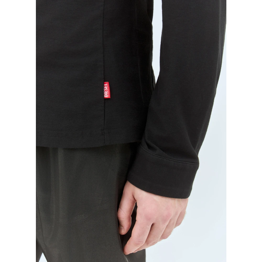 Diesel Devoré Panel Shirt Black Heren