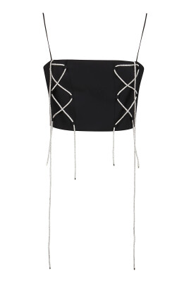 black-satin-sleeveless-top
