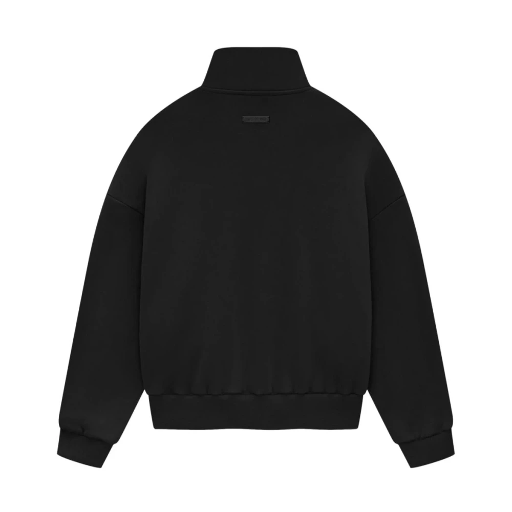 Fear Of God Zwarte Mockneck Half-Zip Sweater Black Heren