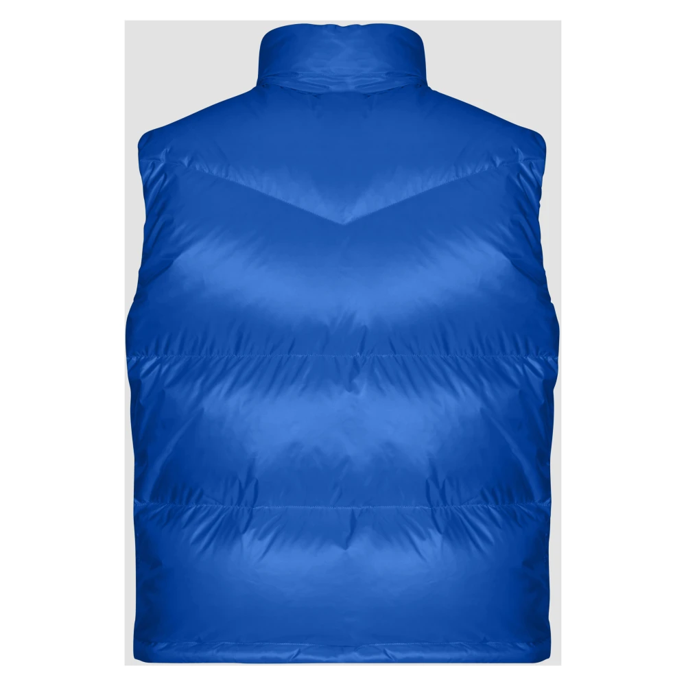 add Vest IN Glanzend Nylon Blue Heren