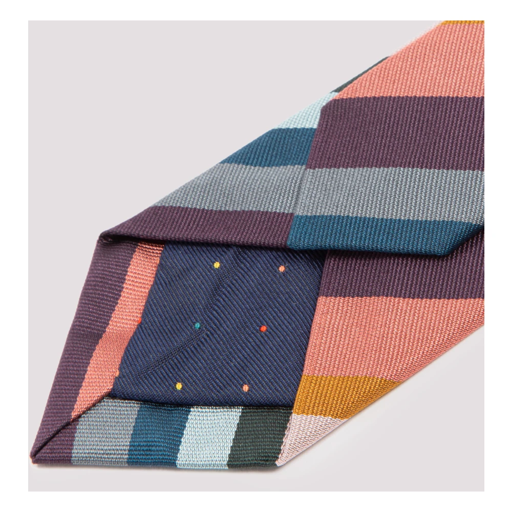 PS By Paul Smith Gestreepte Zijden Stropdas Multicolor Heren