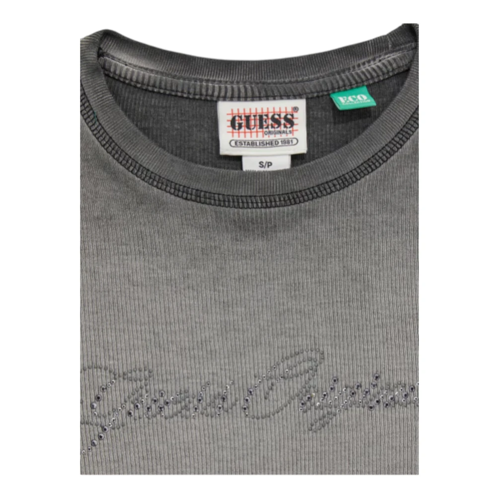 Guess Katoenen Dames T-shirt Originals Gray Dames