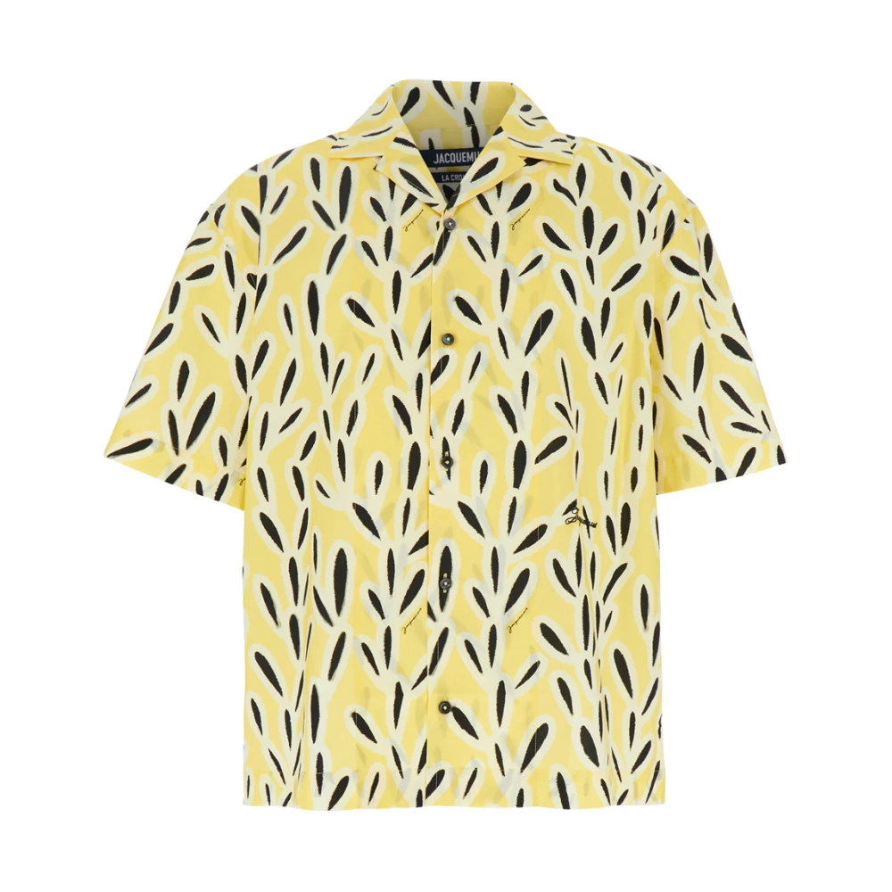 Jacquemus Gele Bowling Shirt met Cubaanse Kraag Yellow Heren