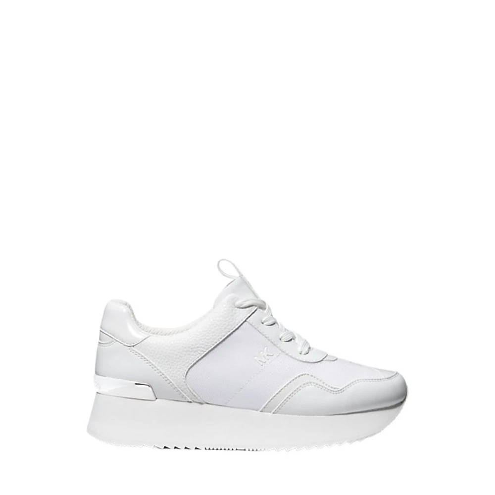 Michael Kors Raina Canvas Plattform Sneaker White, Dam