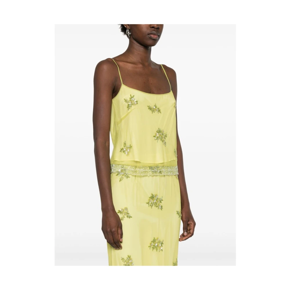 Blumarine Groene Pailletten Top Green Dames