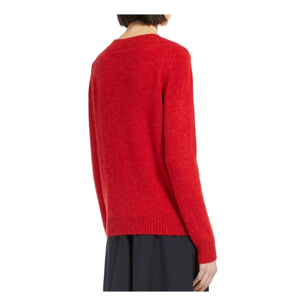 Max Mara Weekend Gallo Sweater met bedrukt detail Red Dames